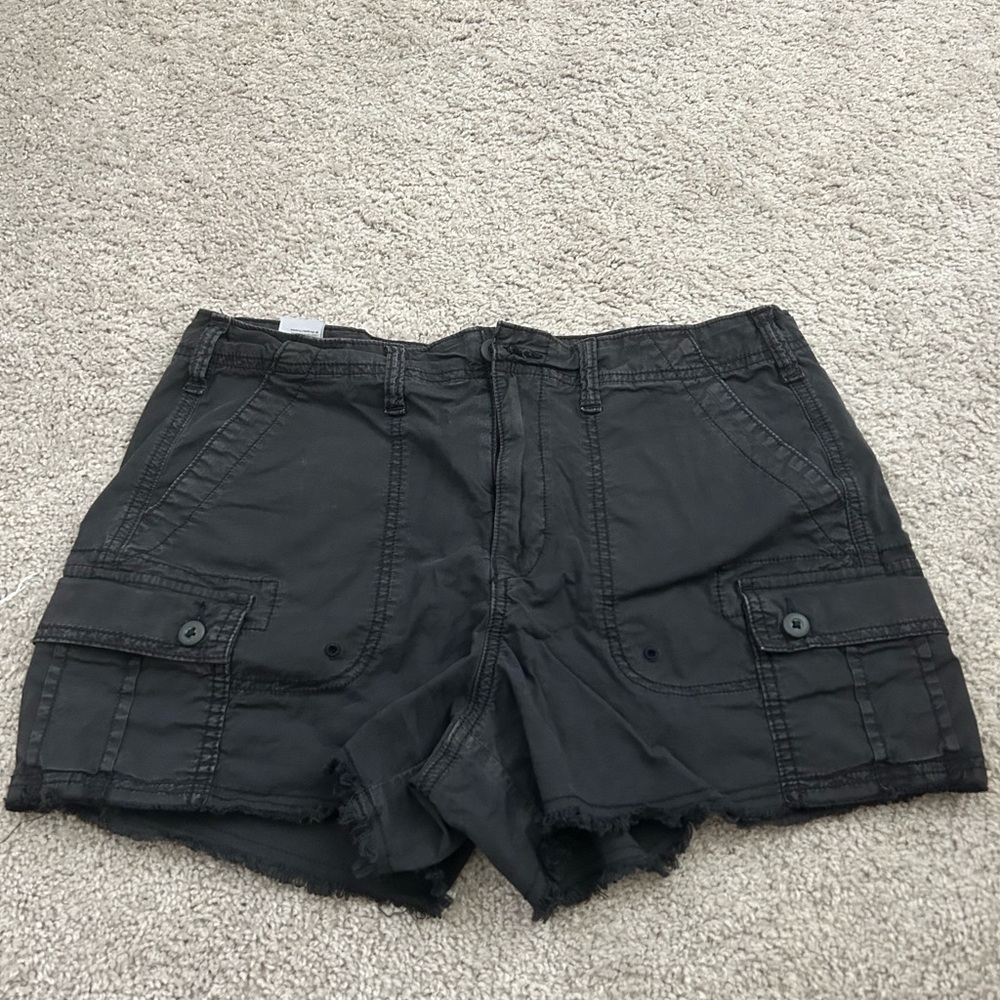 American Eagle Outfitters Black Cargo Shorts Utility Style